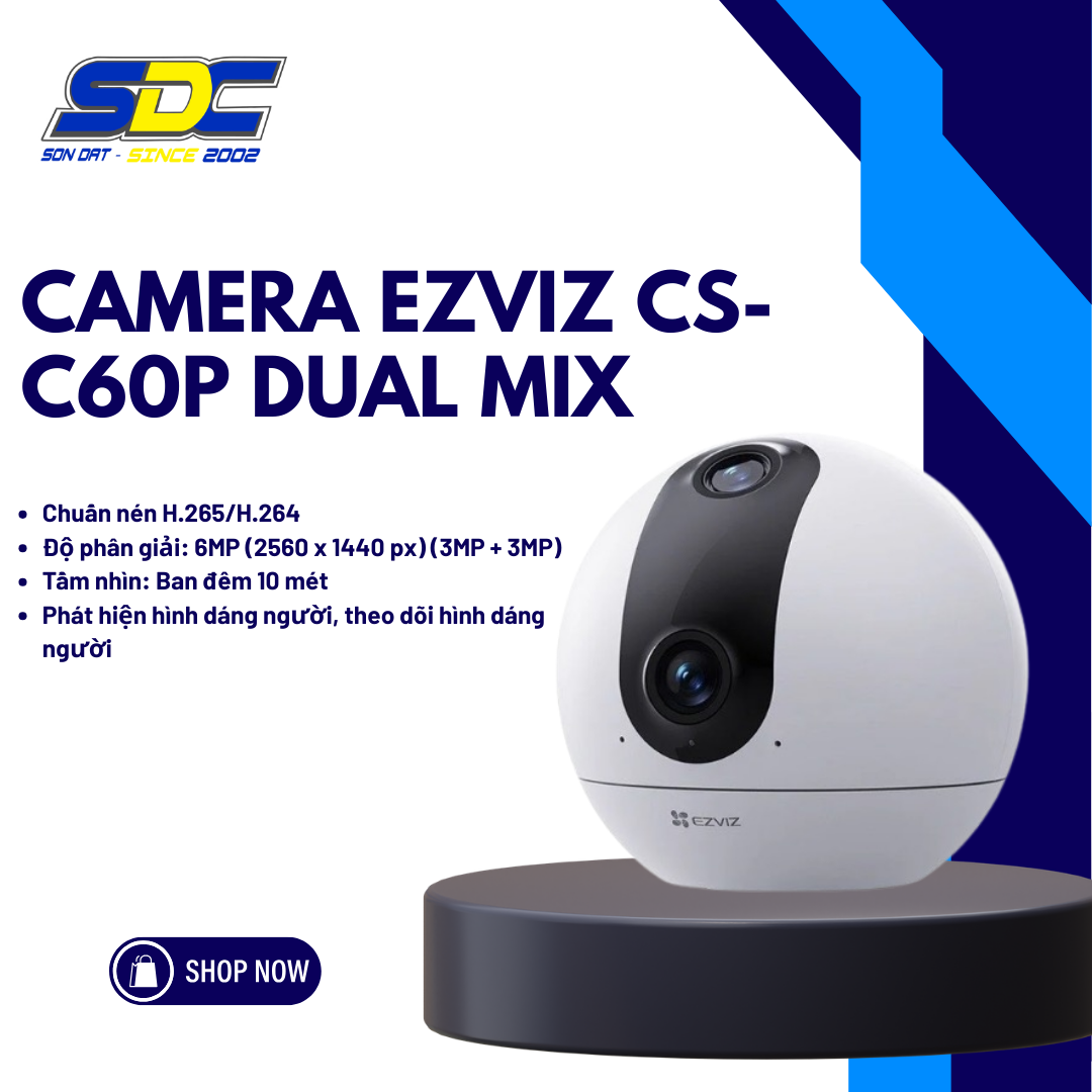 Camera Ezviz CS-C60p có thể hoạt động như một robot thông mình có thể chào đón chủ nhân