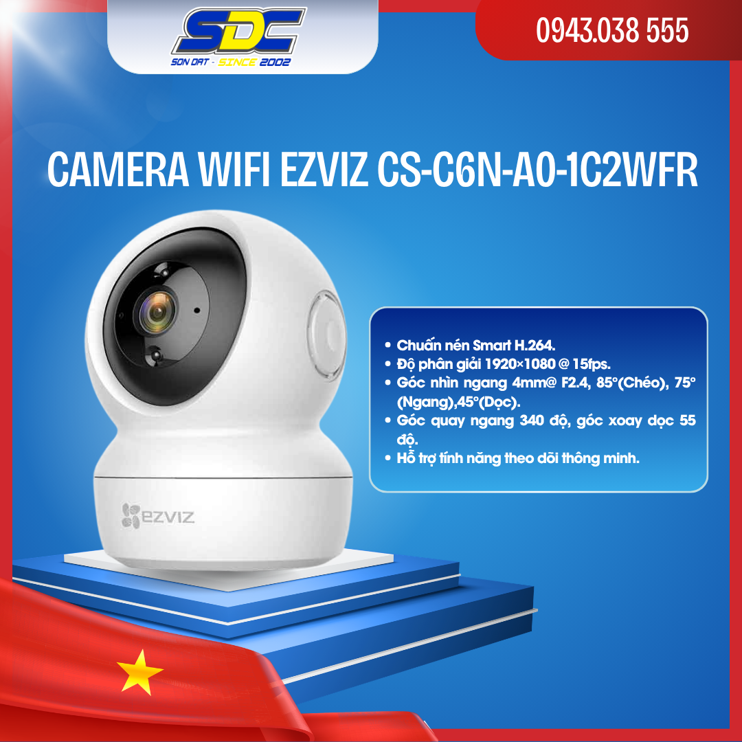 EZVIZ C6N 1080P là phiên bản camera IP Wifi cao cấp hơn của EZVIZ 
