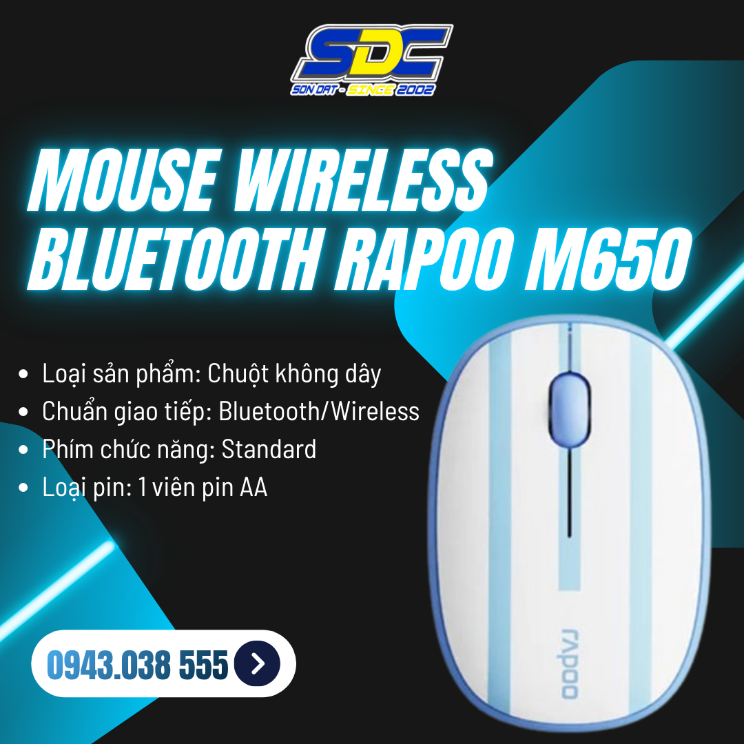 Mouse wireless Bluetooth Rapoo M650 sẽ là một trong những sự lựa chọn không nên bỏ qua
