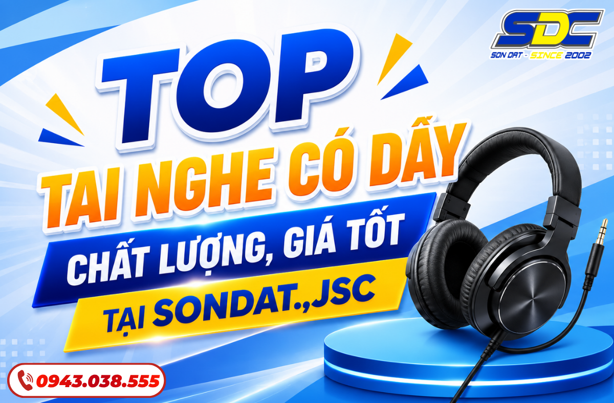 Top tai nghe có dây chất lượng, giá tốt tại SONDAT.,JSC
