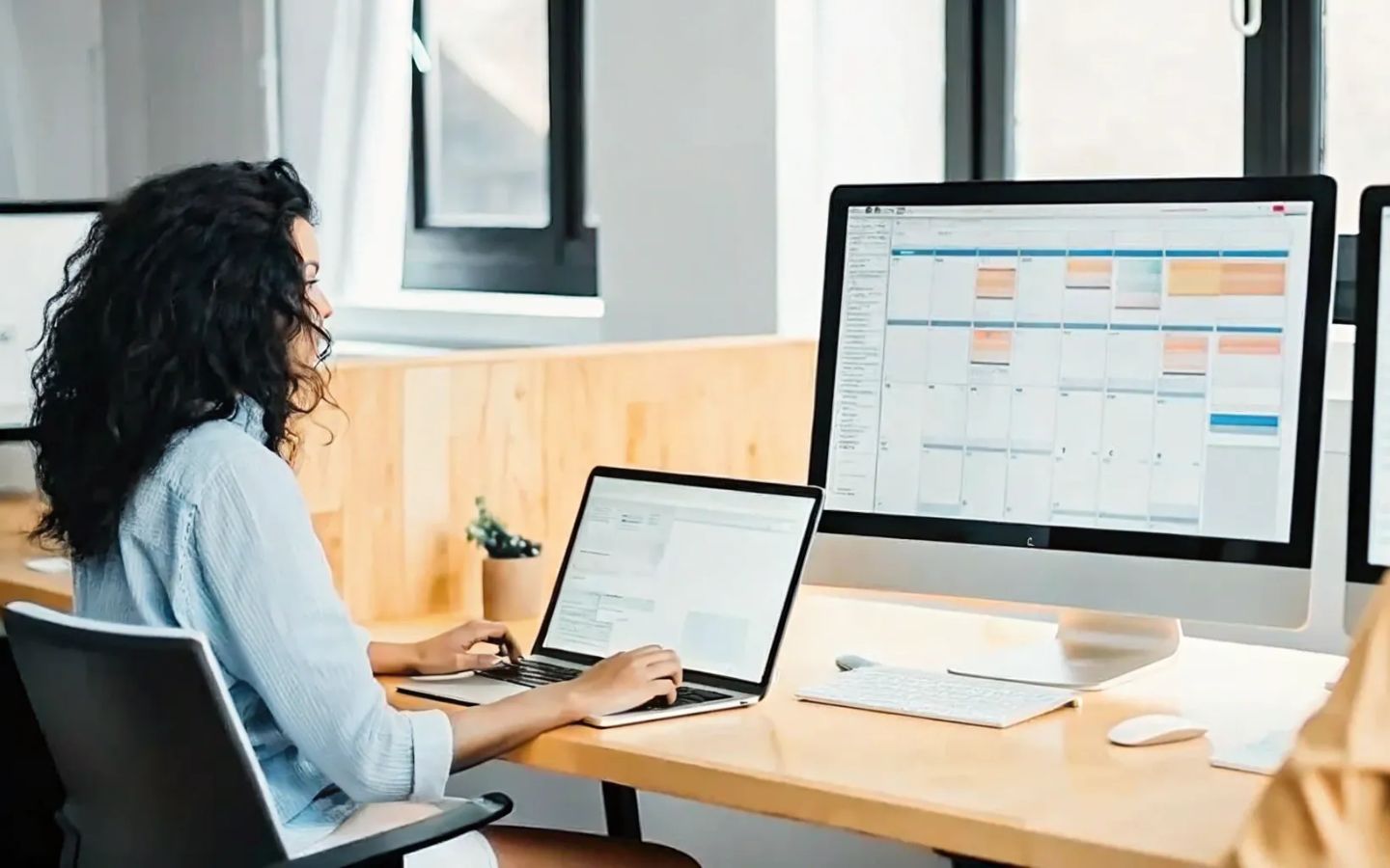 Duy trì khoảng cách 50–70 cm từ mắt đến màn hình để hạn chế mỏi mắt và căng thẳng thị giác