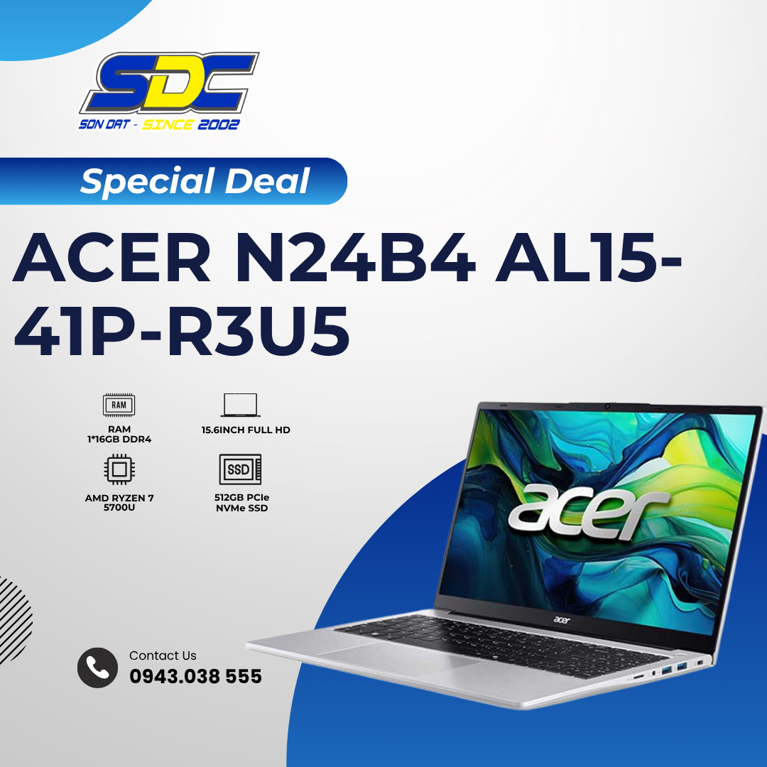  Acer N24B4  AL15-41P-R3U5 trở thành lựa chọn hàng đầu trong tầm giá dưới 15 triệu đồng