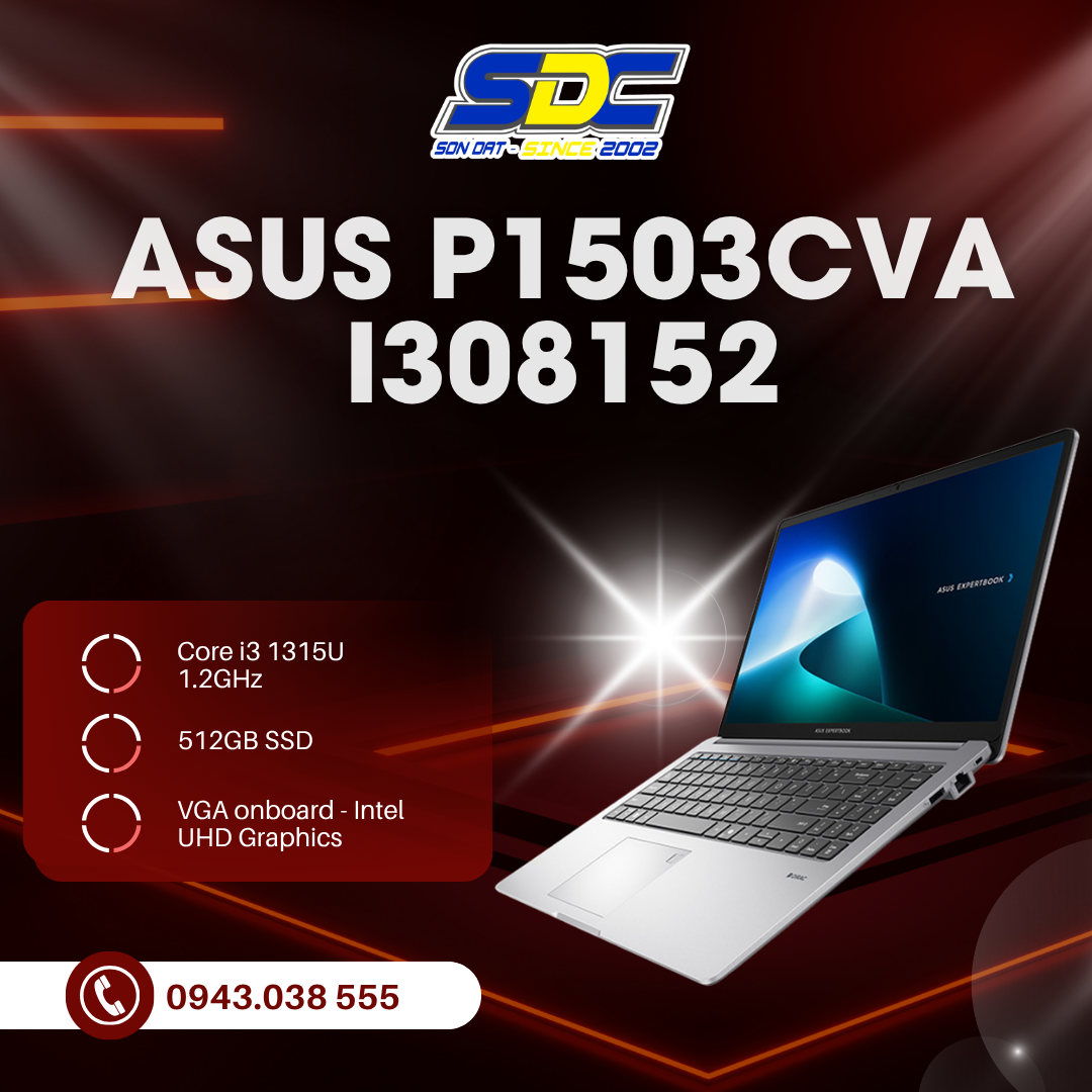 Asus P1503CVA P1503CVA-i308152 là chiếc laptop thuộc dòng ExpertBook nổi bật của ASUS