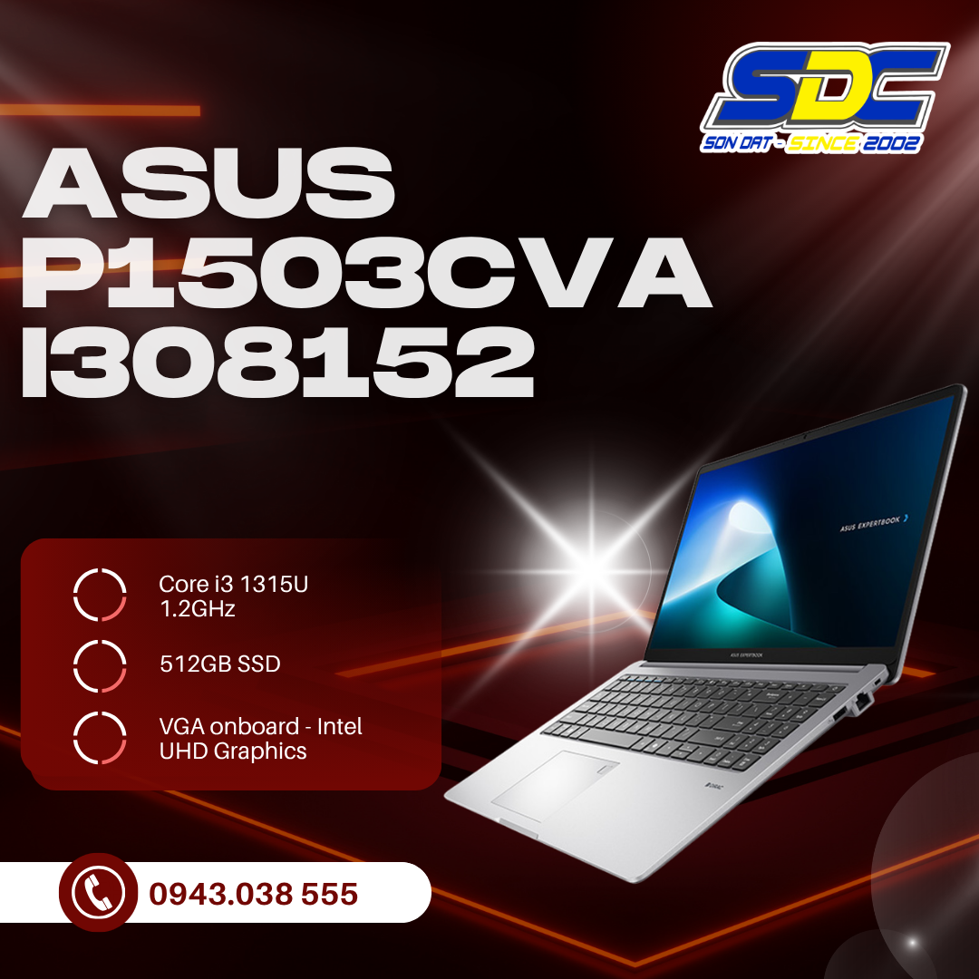 Asus P1503CVA P1503CVA-i308152 là chiếc laptop thuộc dòng ExpertBook nổi bật của ASUS