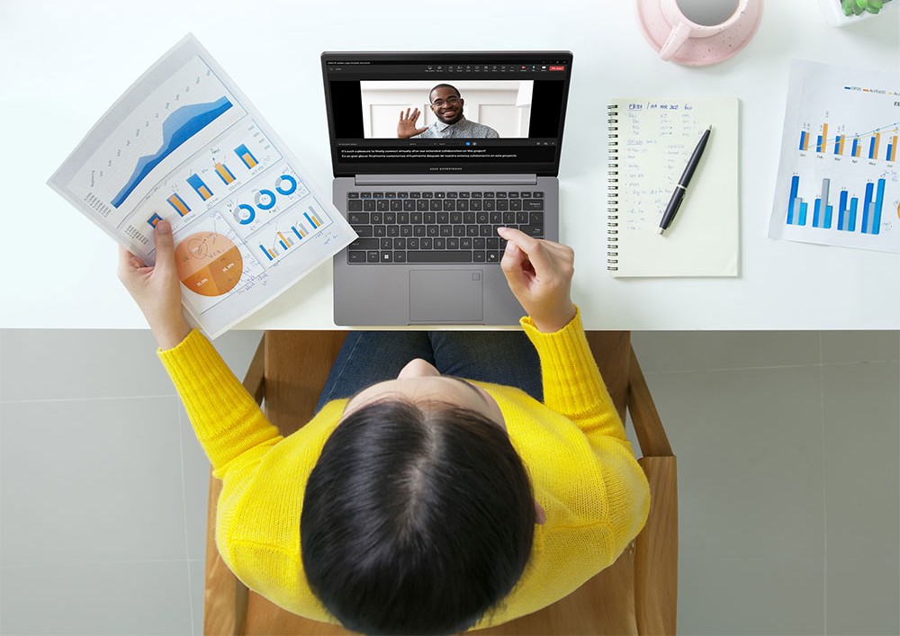 Asus P1503CVA P1503CVA-i308152 sở hữu thiết kế tối giản, hiện đại với tone màu xám thanh lịch