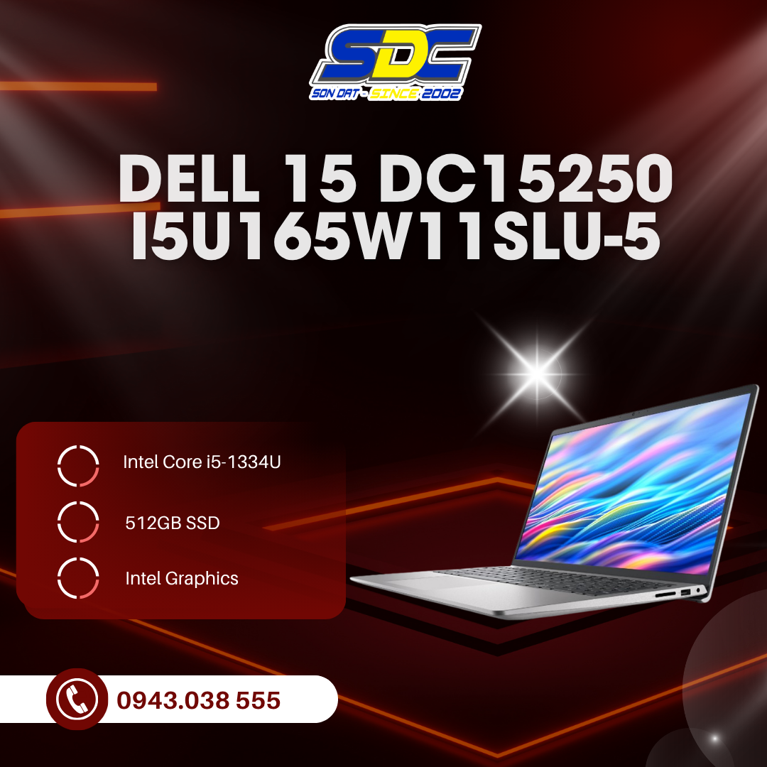 Dell 15 DC15250 i5U165W11SLU-5  là lựa chọn Laptop lý tưởng cho sinh viên, nhân viên văn phòng