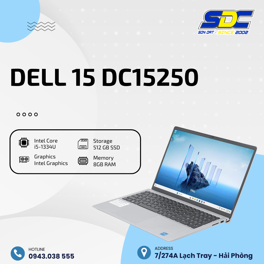 Dell 15 DC15250 là sản phẩm lý tưởng cho học sinh, sinh viên và nhân viên văn phòng