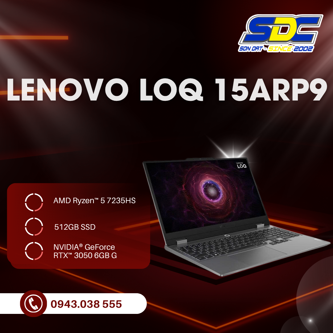 Lenovo LOQ 15ARP9 là một chiếc laptop trong dòng gaming thuộc phân khúc giá rẻ