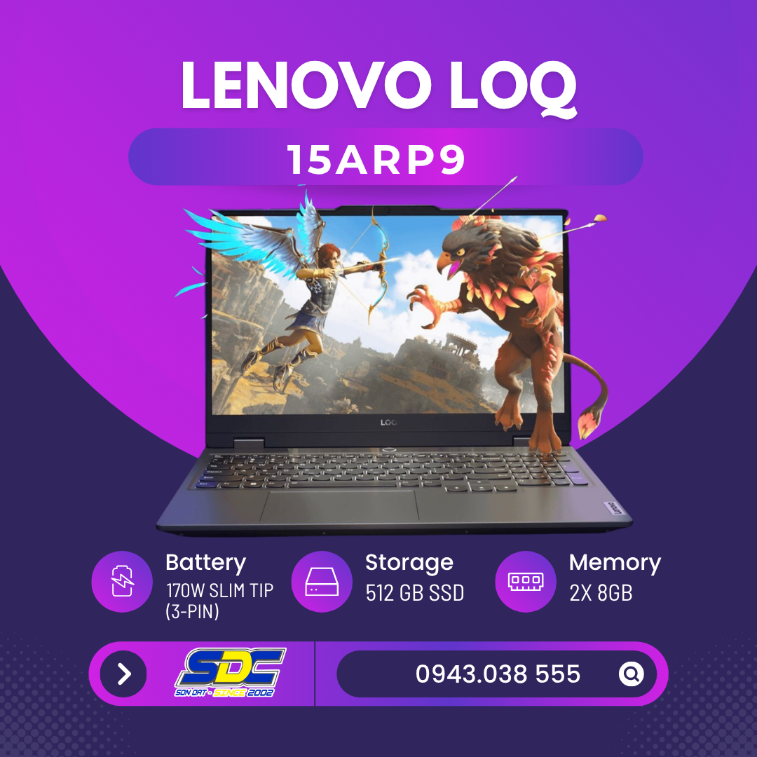 Lenovo LOQ 15ARP9 là một chiếc laptop trong dòng gaming thuộc phân khúc giá rẻ