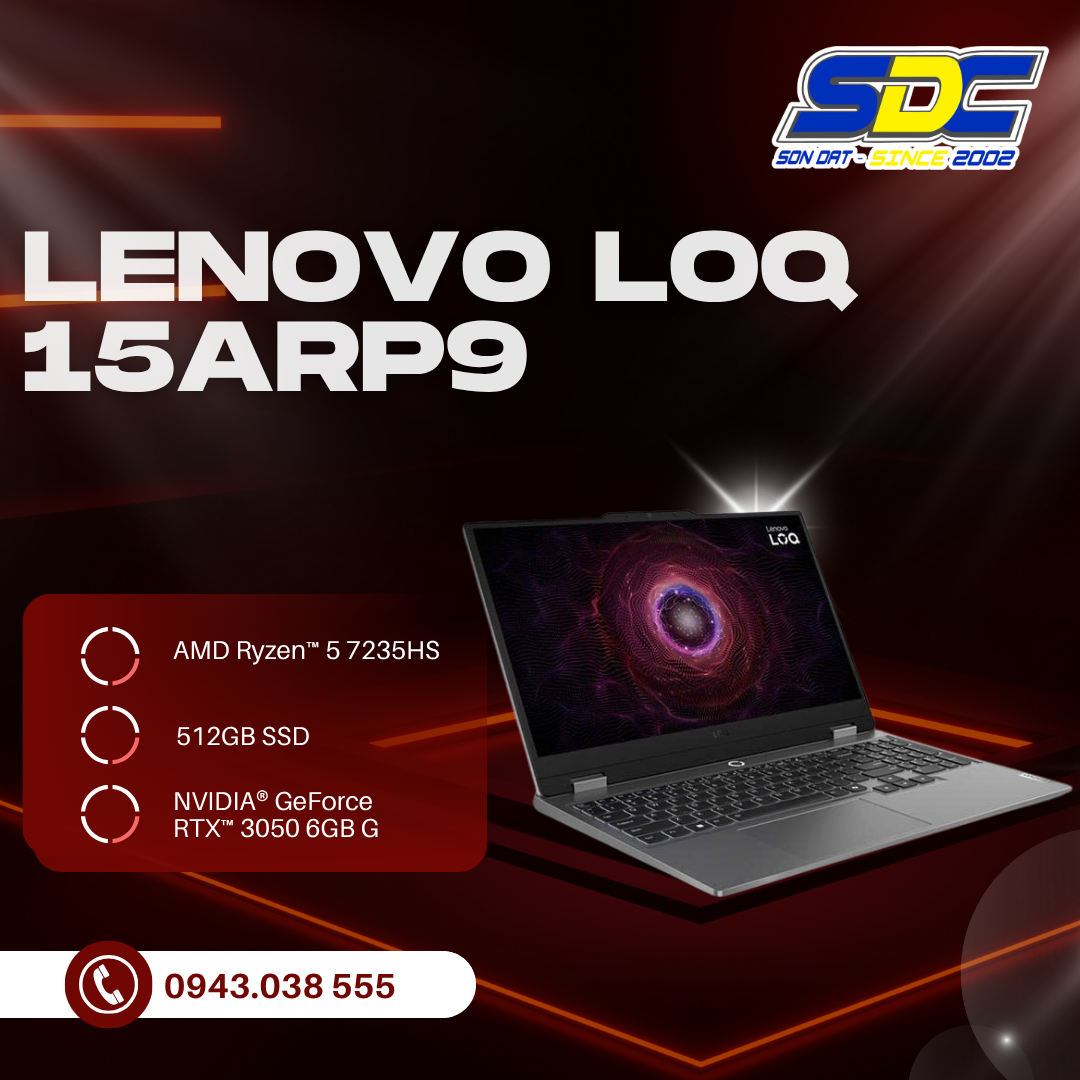Lenovo LOQ 15ARP9 là một chiếc laptop trong dòng gaming thuộc phân khúc giá rẻ