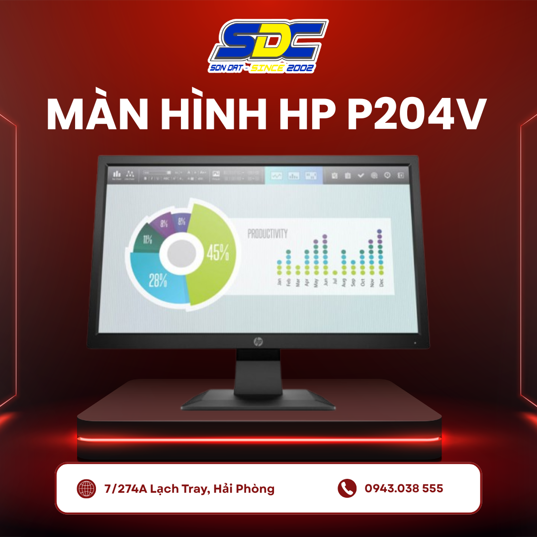 Màn hình HP P204v 5RD66AA có độ phân giải 1600x900 at 60 Hz  cho khả năng hiển thị hình ảnh sắc nét