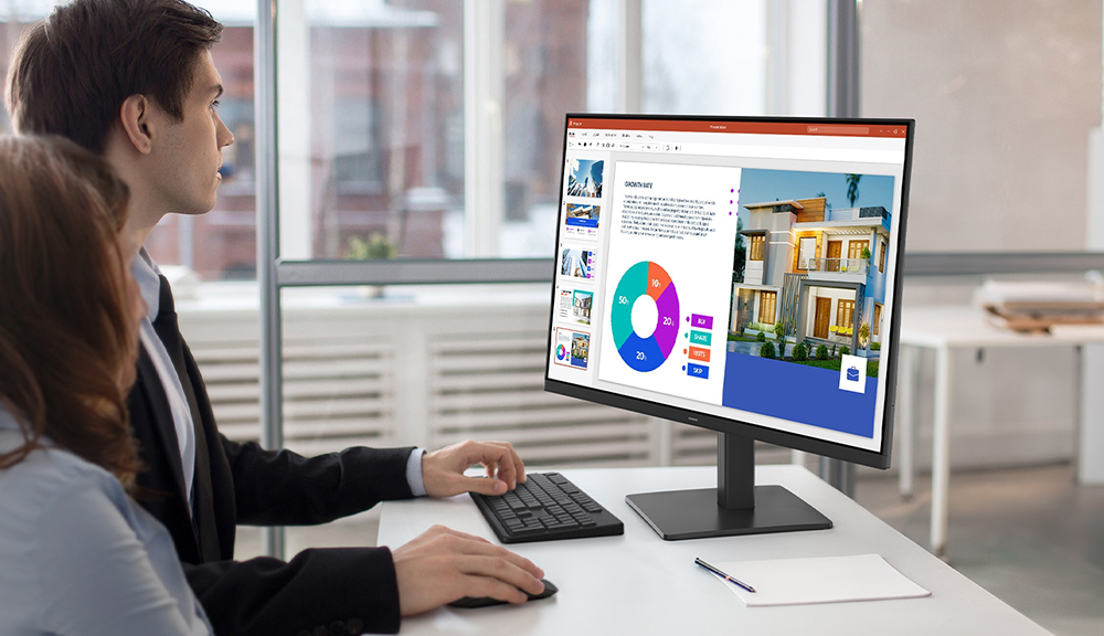 Samsung LS24F320GAEXXV mang lại hình ảnh chi tiết cùng màu sắc trung thực, sống động ở mọi góc nhìn lên tới 178 độ