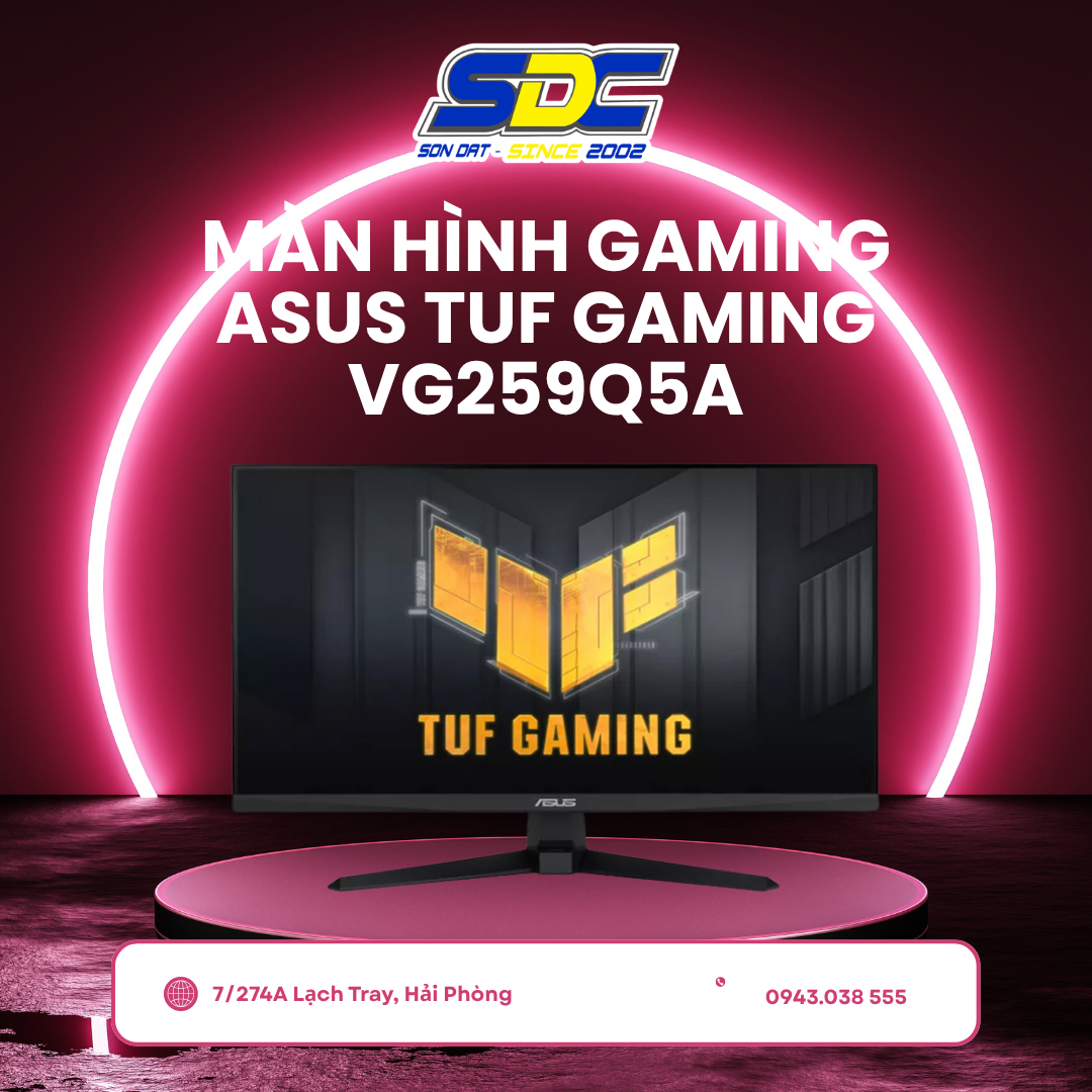 Màn Hình Gaming ASUS TUF Gaming VG259Q5A là chiếc màn hình gaming được thiết kế dành riêng cho game thủ