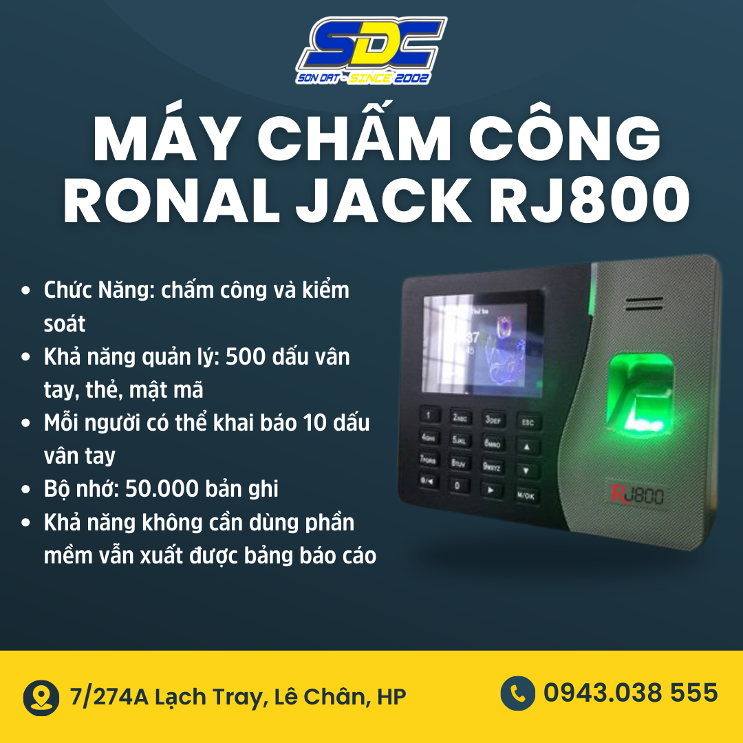 Máy chấm công Ronald Jack RJ800