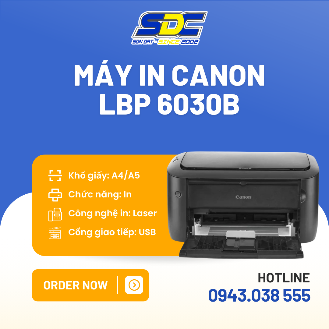 Máy in Canon LBP 6030B là dòng máy in laser đen trắng được thiết kế nhỏ gọn và hiệu quả