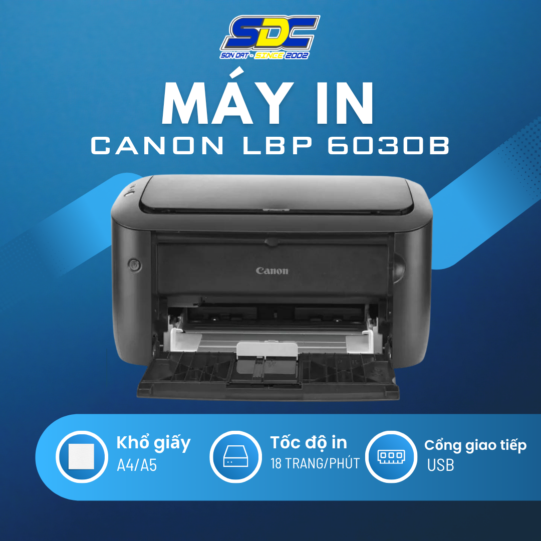 Máy in Canon LBP 6030B là dòng máy in laser đen trắng được thiết kế nhỏ gọn và hiệu quả