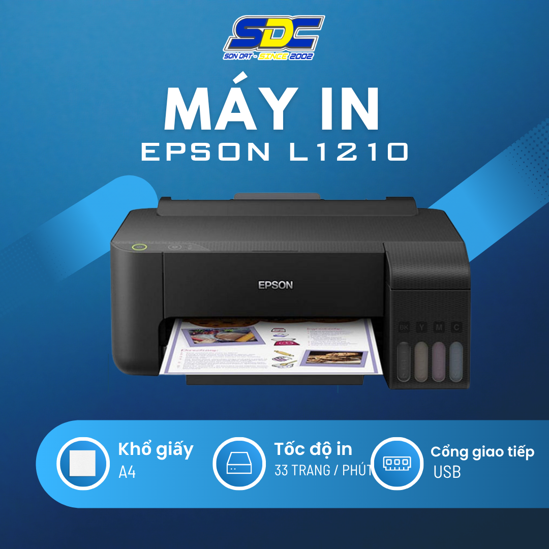 Máy in Epson L1210 nhỏ gọn và kiểu dáng đẹp, phù hợp với không gian của văn phòng