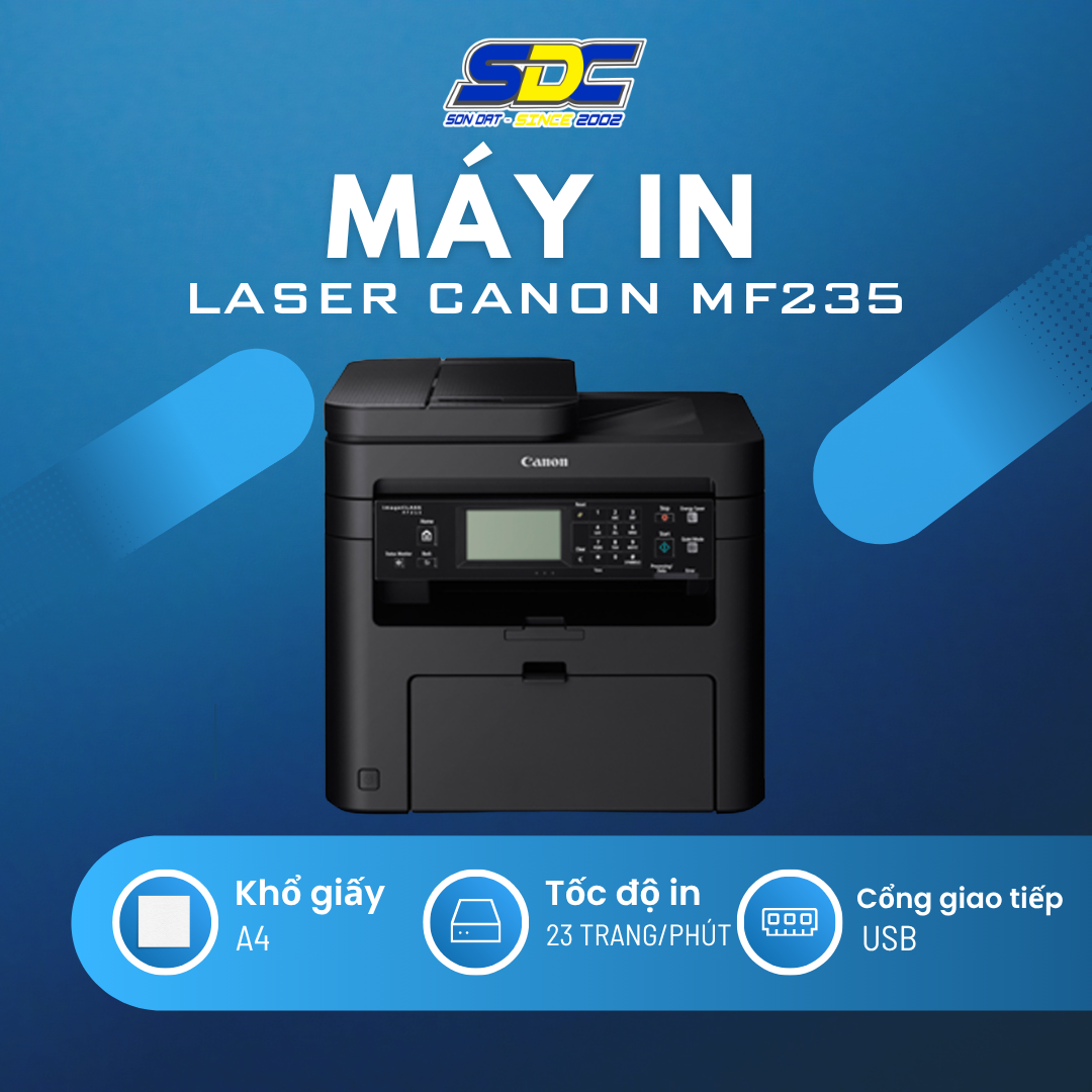 Máy in Laser đa chức năng Canon MF235 có thiết kế nhỏ gọn, trang nhã