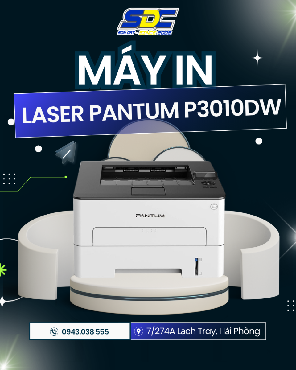 Máy in Laser Pantum P3010DW là một thiết bị in ấn mạnh mẽ, lý tưởng cho các văn phòng nhỏ và vừa