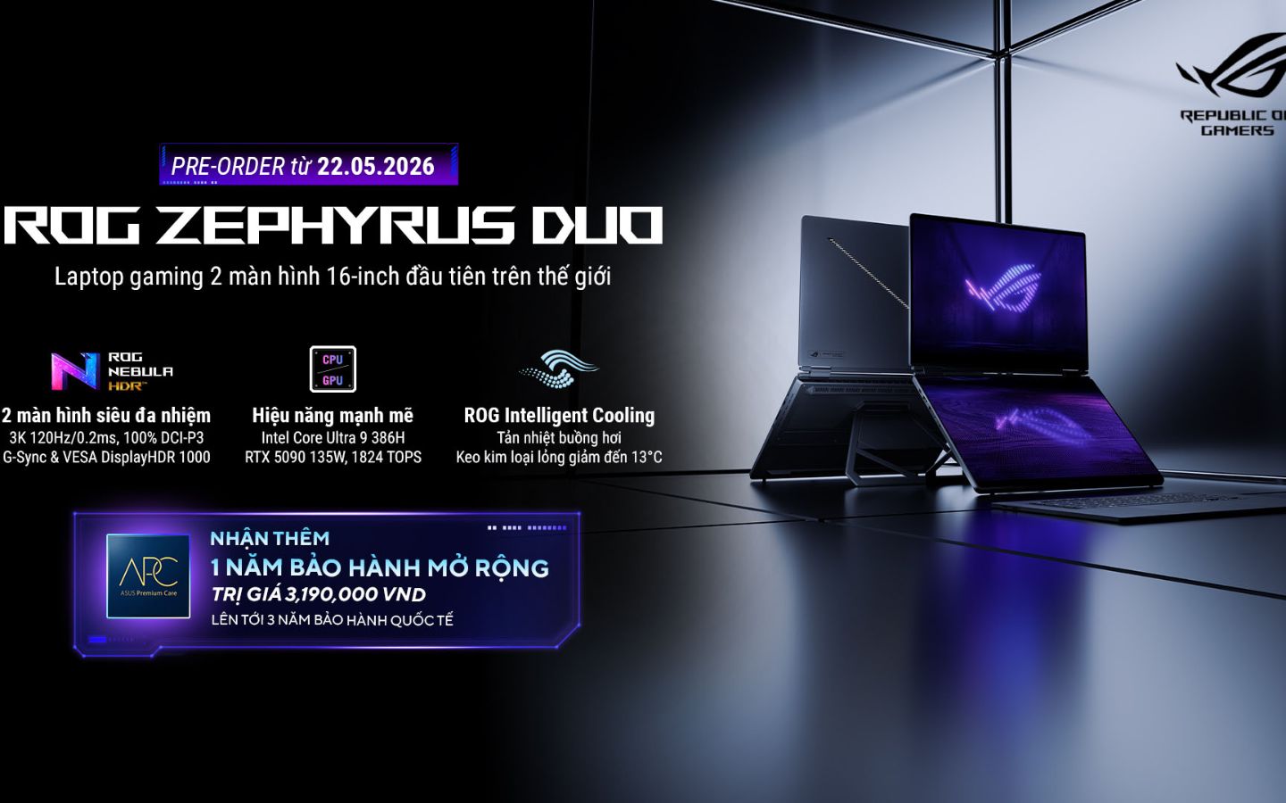 ROG Zephyrus Duo: Laptop gaming hai màn hình sắp bán tại Việt Nam, giá gần 200 triệu đồng 1 rog zephyrus duo laptop gaming hai man hinh 4