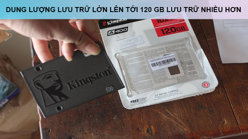 Dung lượng lưu trữ lớn lên tới 120 GB mang đến kho lưu trữ rộng rãi cho người dùng