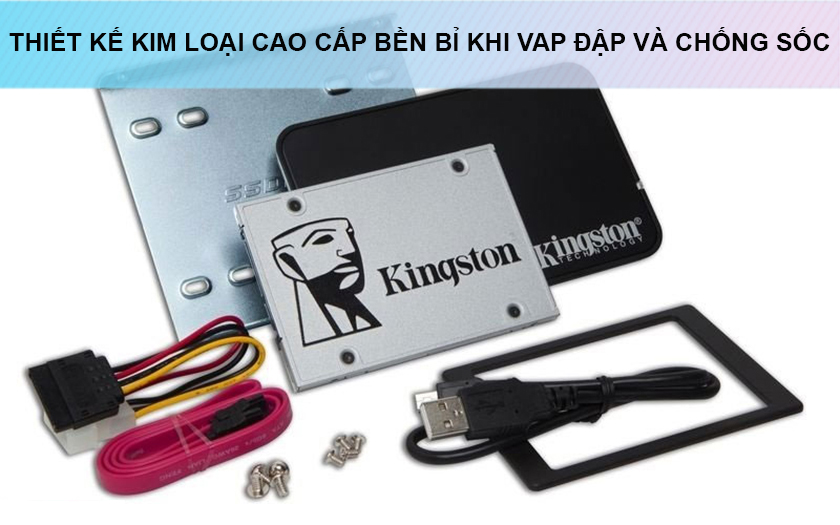 Độ bền ổ cứng ssd Kingston 120Gb – SA400 cao với thiết kế chống va đập và chống sốc