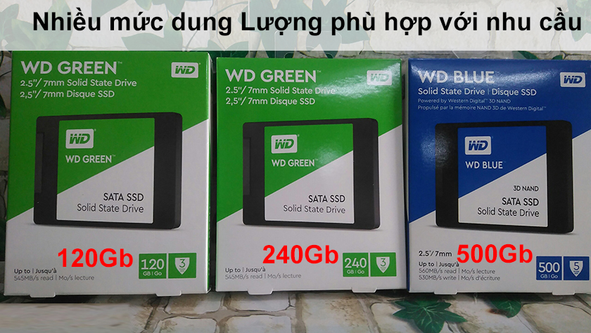 SSD Western Digital 240Gb mức dung lượng phù hợp với mọi nhu cầu mục đích sử dụng