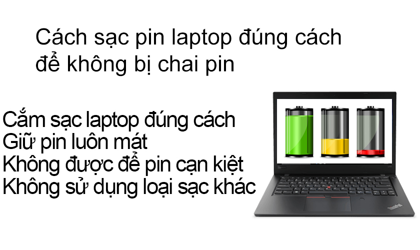 Cách sạc pin laptop đúng cách để không bị chai