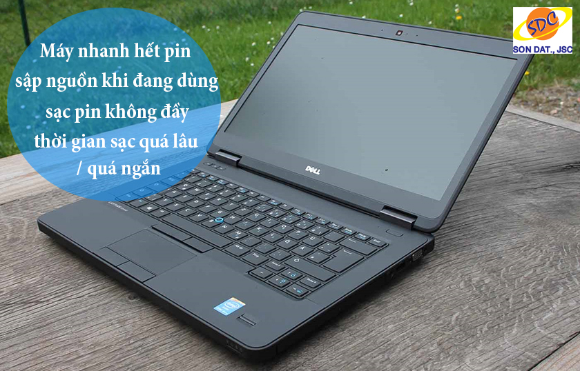 Biểu hiện pin laptop Dell bị chai