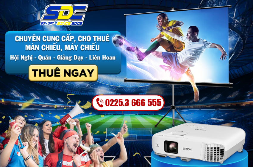 Cho thuê máy chiếu, màn chiếu uy tín, giá rẻ số 1 Hải Phòng