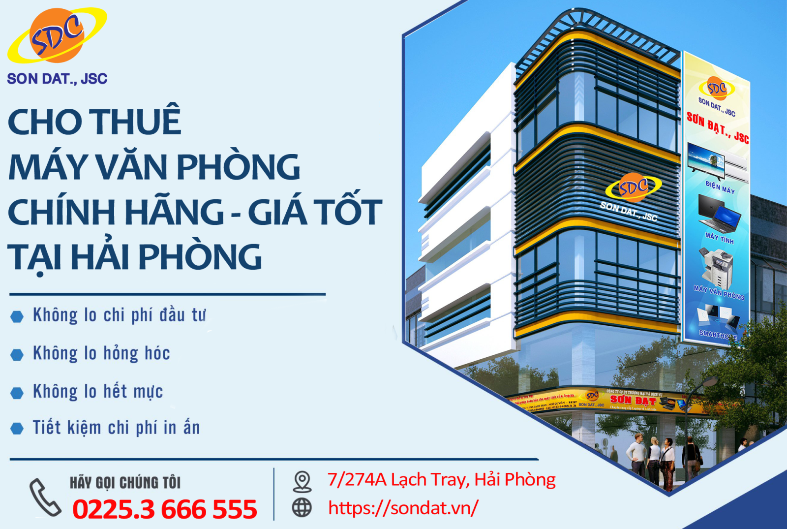 Cho thuê máy văn phòng chất lượng, giá tốt tại Hải Phòng