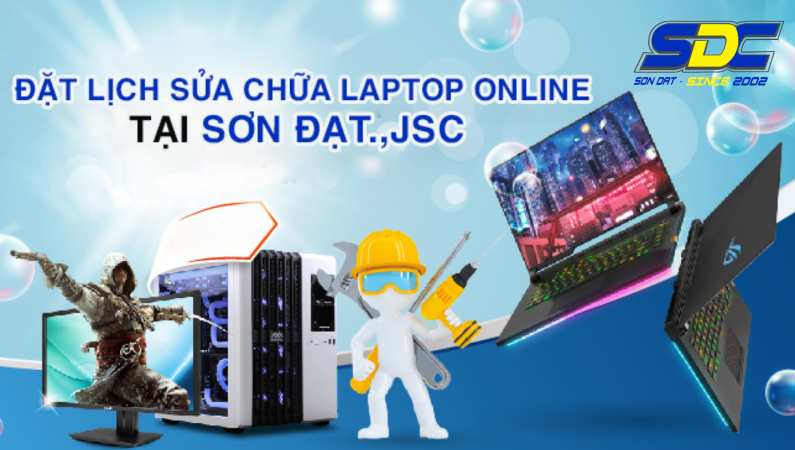 Đặt Lịch Sửa Chữa Laptop Online Tại Sơn Đạt.,JSC - Tiện Lợi, Nhanh Chóng