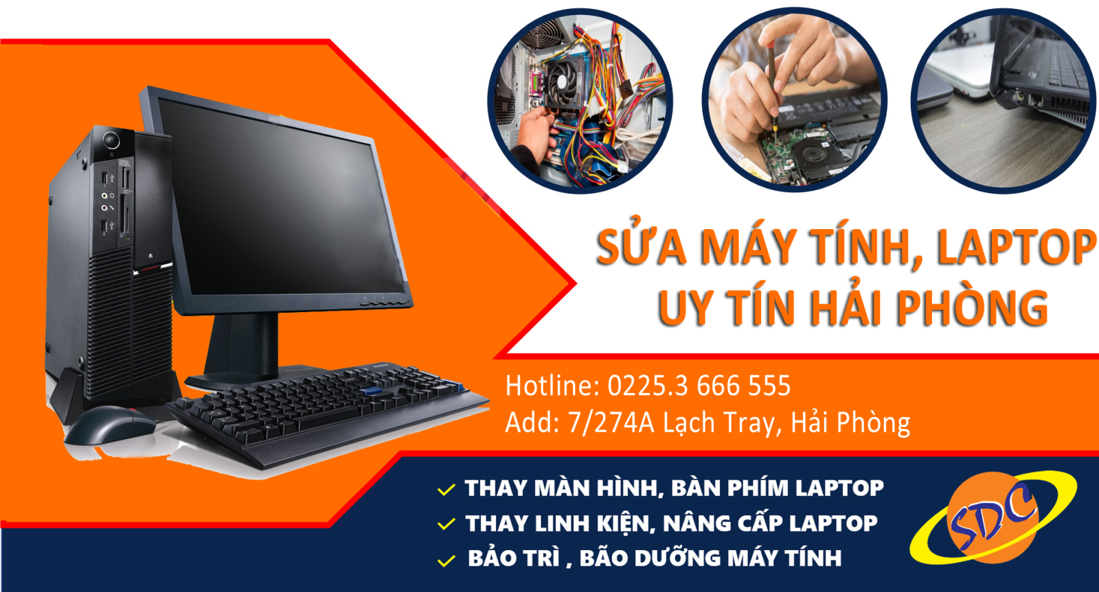 Dịch vụ sửa chữa máy tính, laptop uy tín, chuyên nghiệp số 1 Hải Phòng