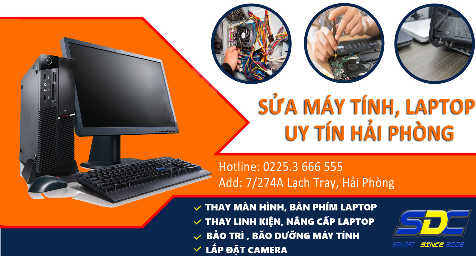 Dịch vụ sửa chữa máy tính, laptop uy tín, chuyên nghiệp số 1 Hải Phòng