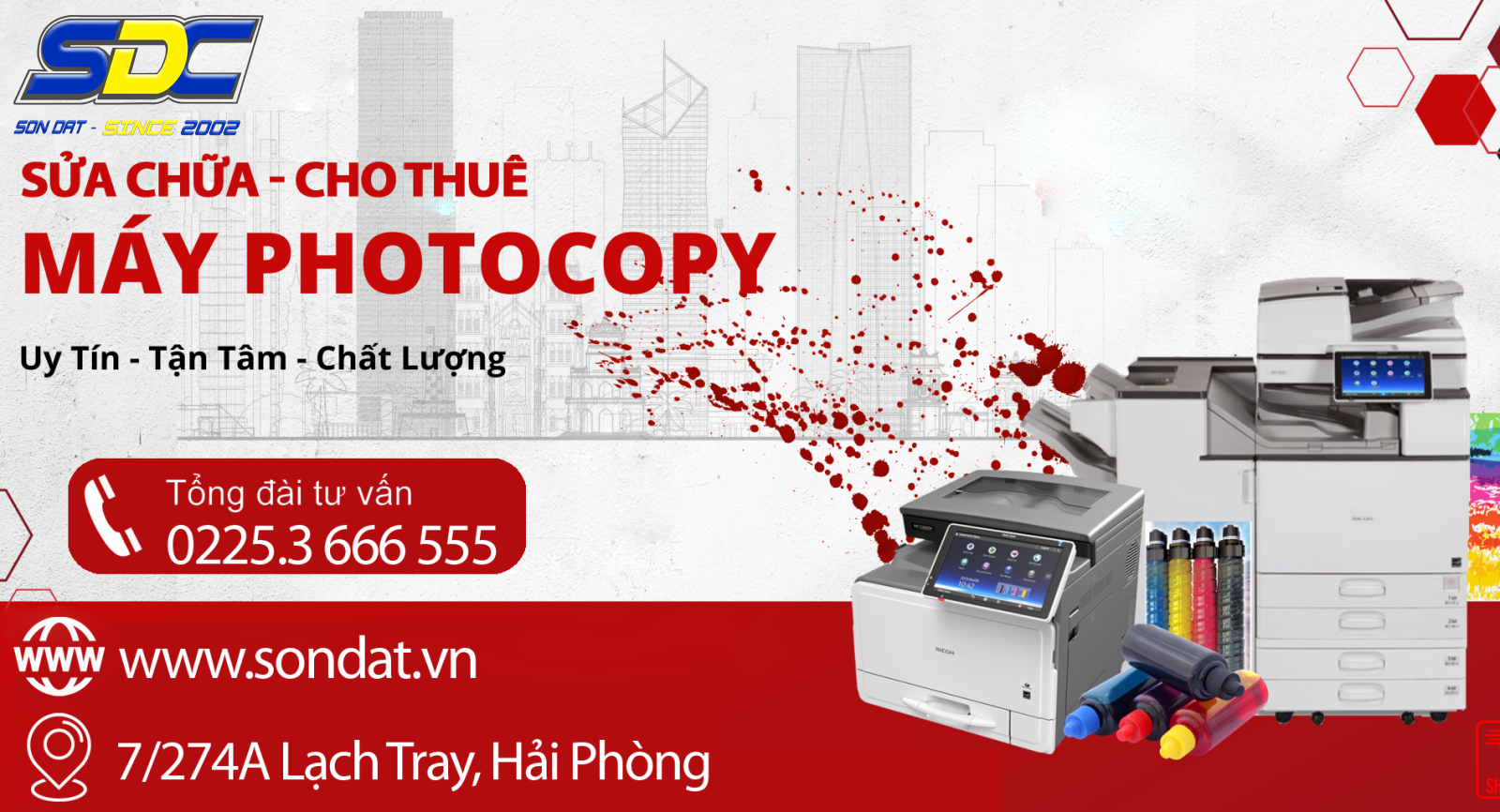 Sửa chữa, cho thuê máy photocopy chuyên nghiệp, uy tín Hải Phòng