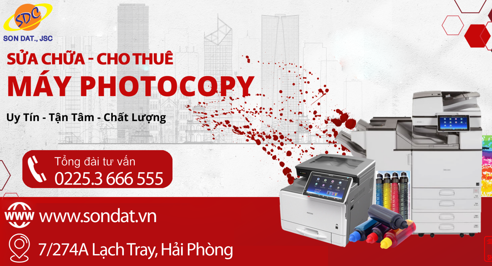 Sửa chữa, cho thuê máy photocopy chuyên nghiệp, uy tín Hải Phòng