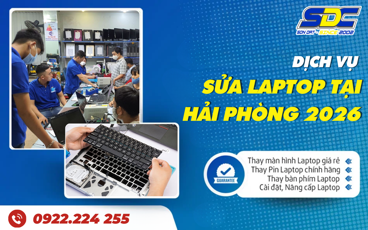 Bảng Giá Sửa Laptop Tại Hải Phòng 2026 – Minh Bạch, Uy Tín, Có Bảo Hành