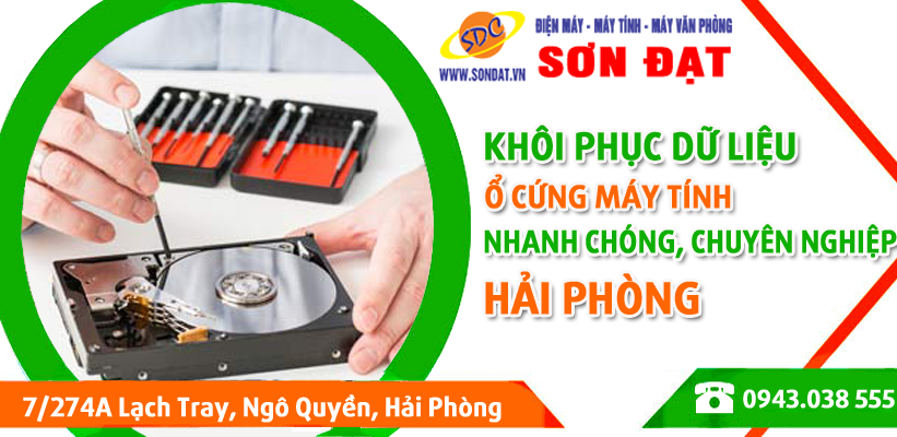 Chuyên khôi phục dữ liệu ổ cứng máy tính nhanh chóng Hải Phòng