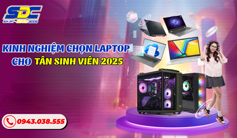 Kinh nghiệm chọn laptop cho tân sinh viên 2025