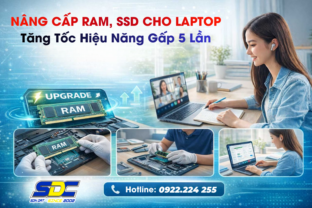 Nâng Cấp RAM, SSD Cho Laptop – Tăng Tốc Hiệu Năng Gấp 5 Lần