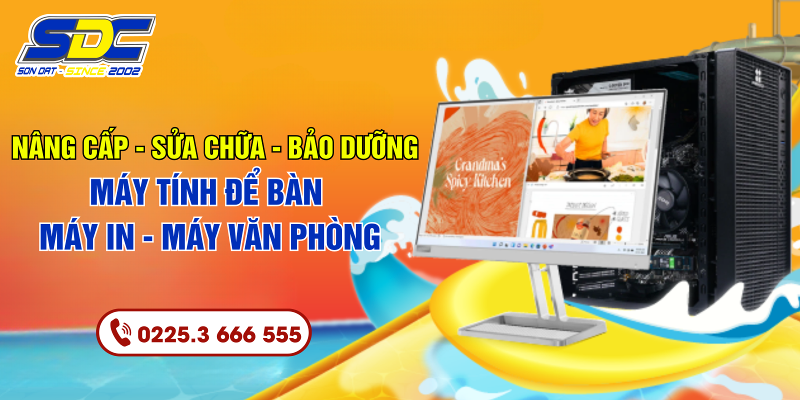 Chuyên nâng cấp, sửa chữa, bảo dưỡng, bảo trì máy tính để bàn, máy in, máy văn phòng