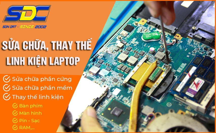 Chuyên sửa chữa, thay linh kiện laptop uy tín, chuyên nghiệp Hải Phòng