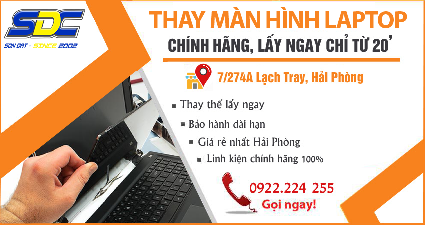 Màn hình laptop bị lỗi, hỏng? Đến ngay Sơn Đạt.,JSC sửa chữa lấy ngay, uy tín