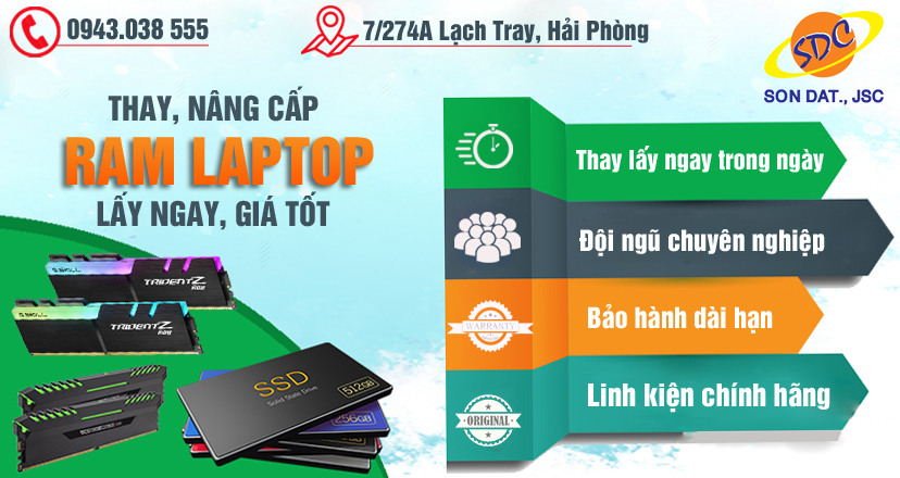 Sơn Đạt.,JSC cung cấp cả dịch vụ thay ram laptop chính hãng, lấy ngay 