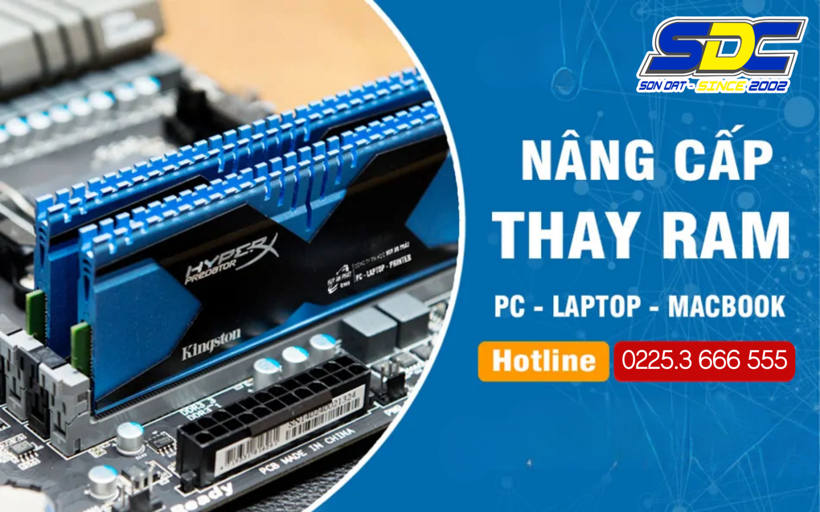 Dịch vụ thay thế, nâng cấp ram laptop uy tín, giá rẻ số 1 Hải Phòng