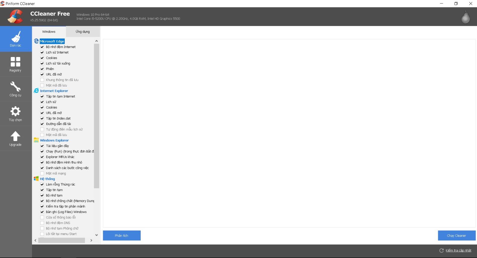 Hướng dẫn dọn rác, tăng tốc máy tính bằng CCleaner