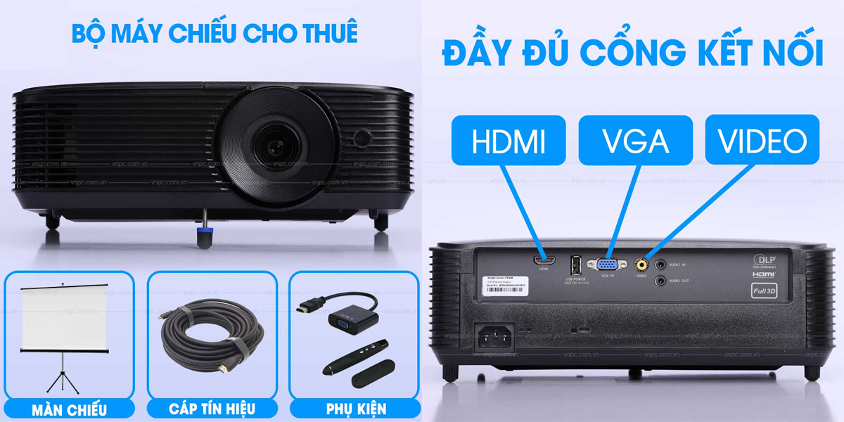 Bộ máy chiếu cho thuê tại Bệnh viện máy tính Sơn Đạt