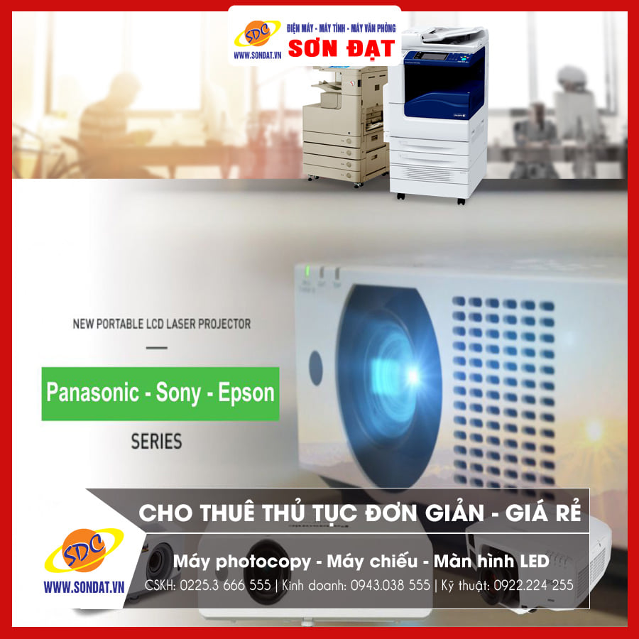 Dịch vụ cho thuê máy chiếu thủ tục đơn giản - giá rẻ tại bệnh viện máy tính Sơn Đạt