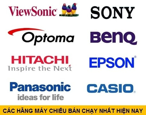 Các hãng máy chiếu hiện nay nên lựa chọn: Sony, Panasonic, BenQ, Optoma, Epson, Hitachi…