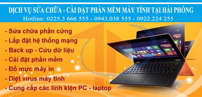 sửa chữa, cài đặt phần mềm uy tín và chất lượng tại Hải Phòng